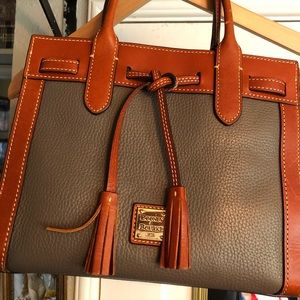 Dooney and Bourke Grey and Camel purse